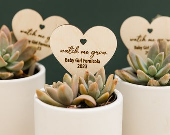 Baby Shower Favour Watch Me Grow Plant Sticks, Custom Plant Stakes for Guest Favours, Shower Favors for Guests, Personalized Plant Stakes