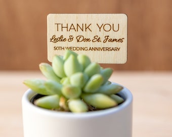 Thank You Plant Stakes for Baby Showers Bridal Shower Wedding Anniversaries Quinceanera Bar & Bat Mitzvah Party Favors Plant stick for Guest