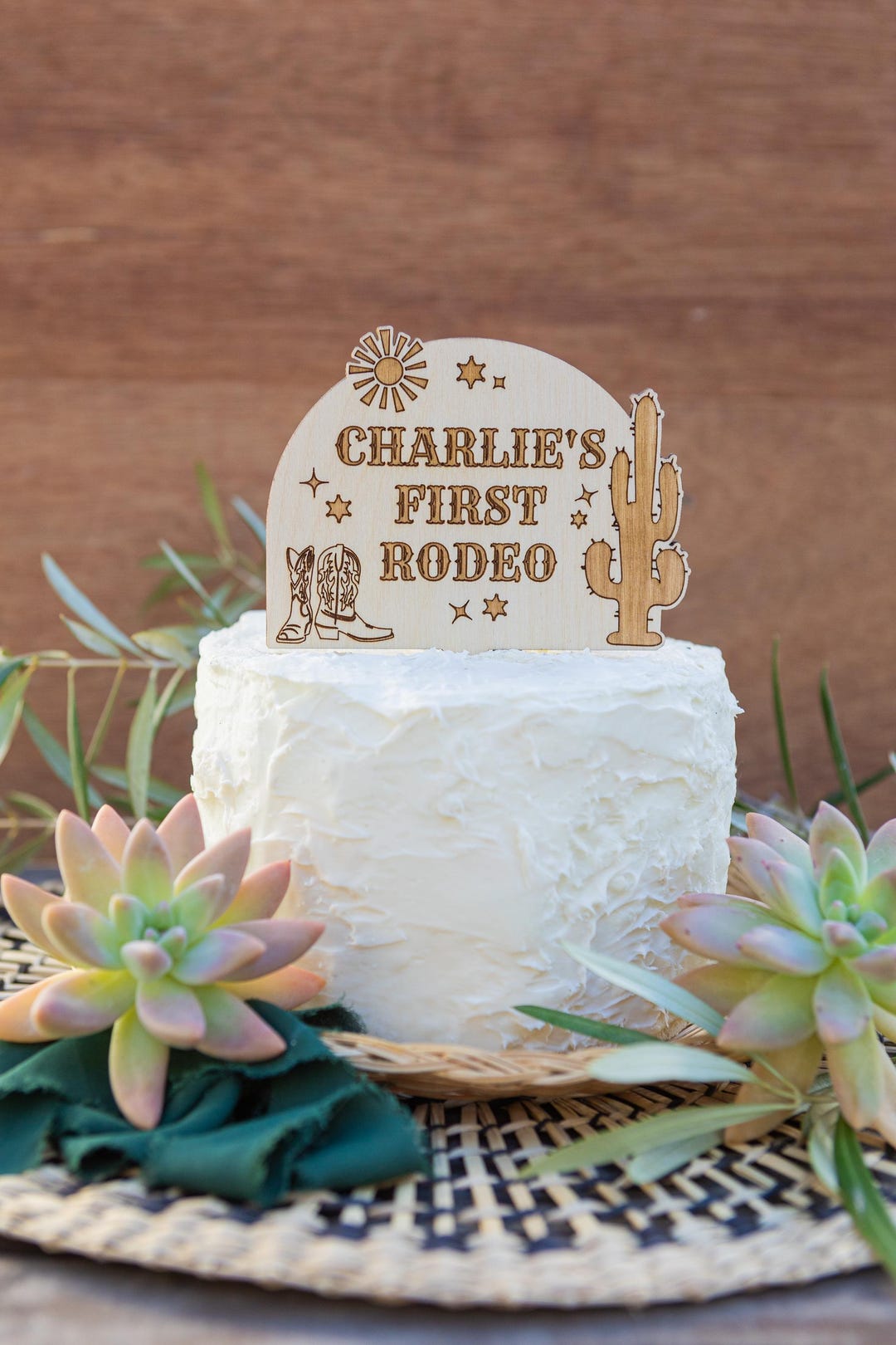 Cowboy Style Cake My First Rodeo Birthday Cowboy First Rodeo Birthday Cake Topper,cowboy Rodeo Theme Cake Topper ...