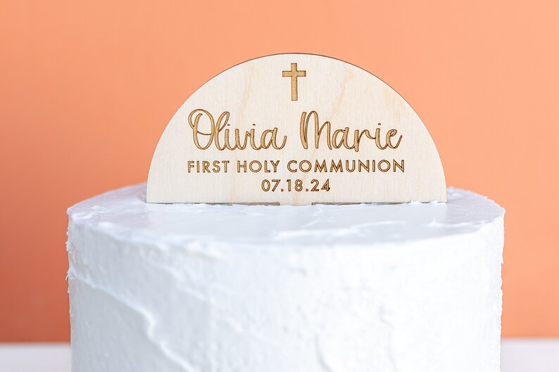 Cake Topper Inscription Sample First Holy Communion Cake Topper,personalized Communion Cake Topper ...