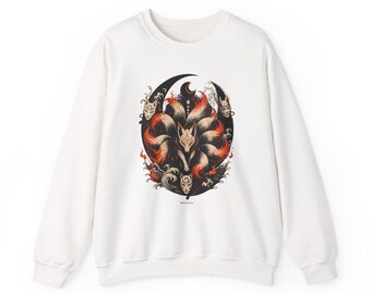 Kitsune Nine-Tailed Fox Sweatshirt | Japanese Folklore Gothic Crewneck