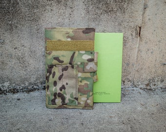Tactical Cordura Notebook Cover - Multicam OCP US Army Green Leader Book Cover 5.5x8 Inch