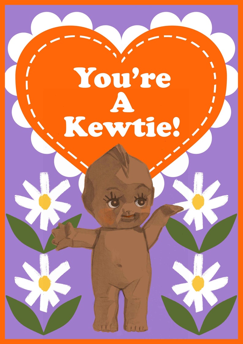 You're A Kewtie Kewpie Doll Greetings Card Etsy