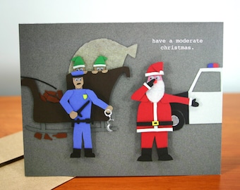 The Reason for Santa's Red Nose - Funny Christmas Card