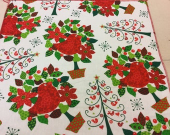 Set of 6.Cloth Christmas Napkins. Size is 14"x15". 100% cotton.Red,green,white napkins.New Year napkins