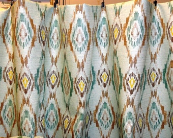 Mill Creek Cotton Drapery Fabric in Aqua. 12 yards.Fabric by the yard. Great fabric for modern style curtains.