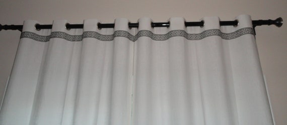 Solid White Cotton Polyester Drapery Fabric By The Etsy