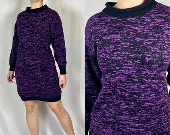 Purple Sweater Dress - Etsy