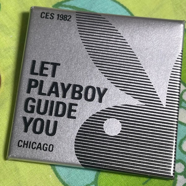 VINTAGE Let PLAYBOY Guide You Chicago CES 1983 Pin | Club Bunny | 7R