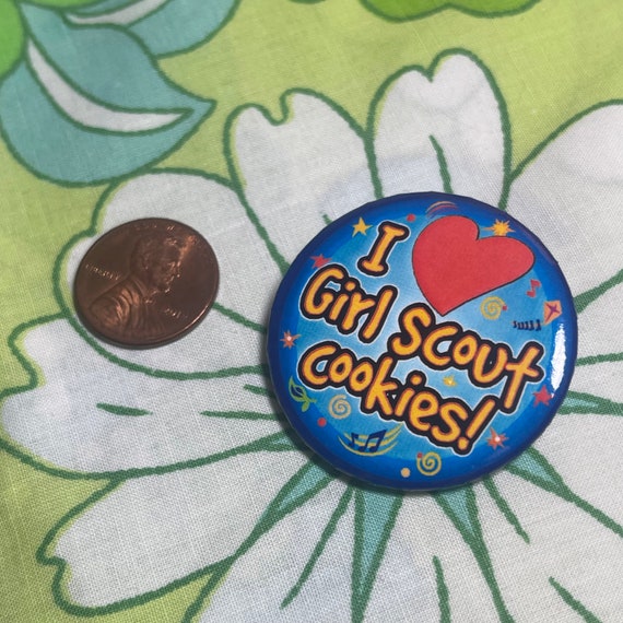 VINTAGE I Love Girl Scout Cookies Pins / Buttons … - image 4
