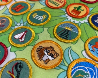 VINTAGE Girl Scouts ronde verdienste patches | Geborduurd | 5J