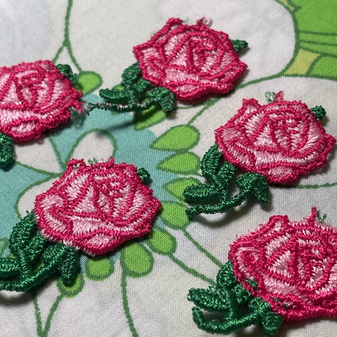 Ttiny Patch Design VINTAGE Tiny Flower Embroidered Patches | Roses | S8 - Etsy