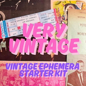 VERY VINTAGE Ephemera Starter Pack  | Vintage 1900&#39;s - 1990&#39;s | Mystery Grab Bag | Card Making Junk Journal Papercraft