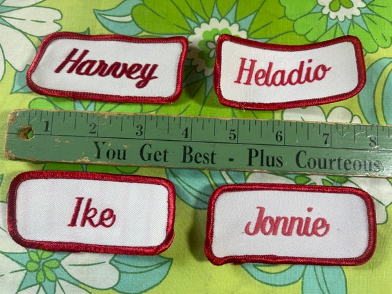 VINTAGE Embroidered Sew-On Name Patches | DR3 - image 4