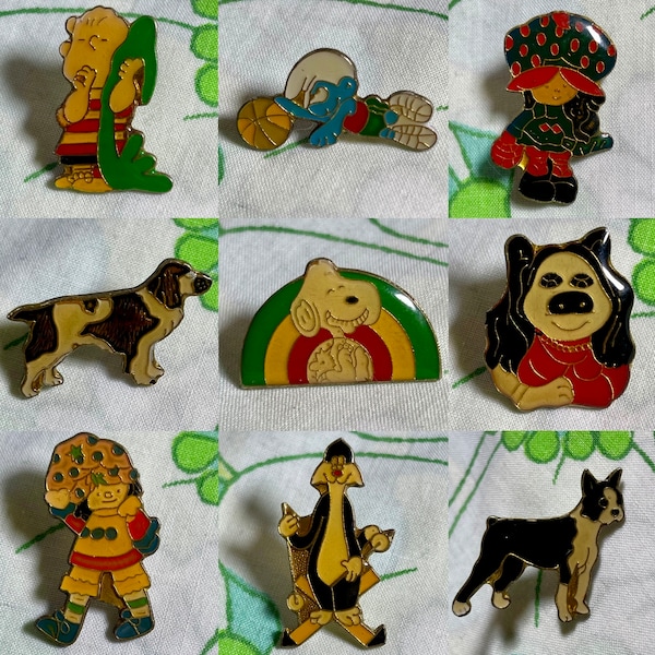 VINTAGE Tiny Fun Enamel Lapel Pins | S27