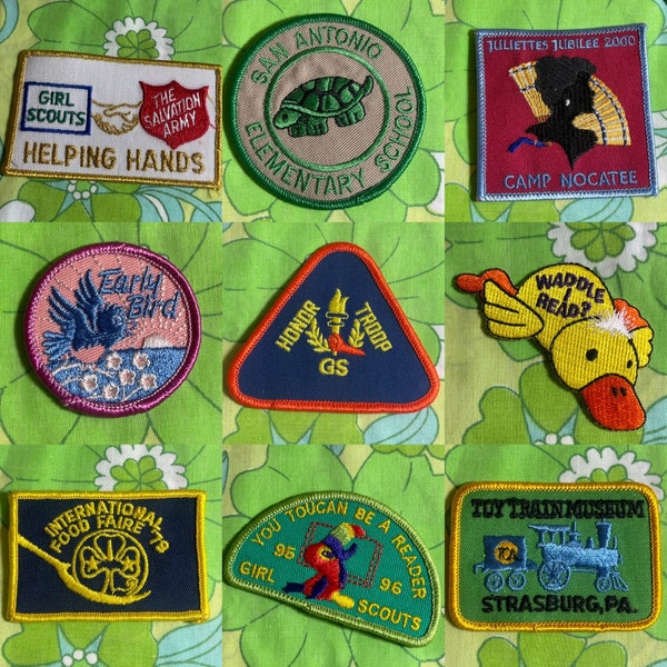 VINTAGE Embroidered  Patches | 1970's - 2000's | 11V