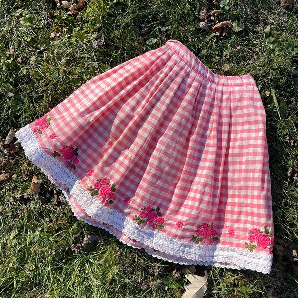 Gingham Circle Skirt - Etsy