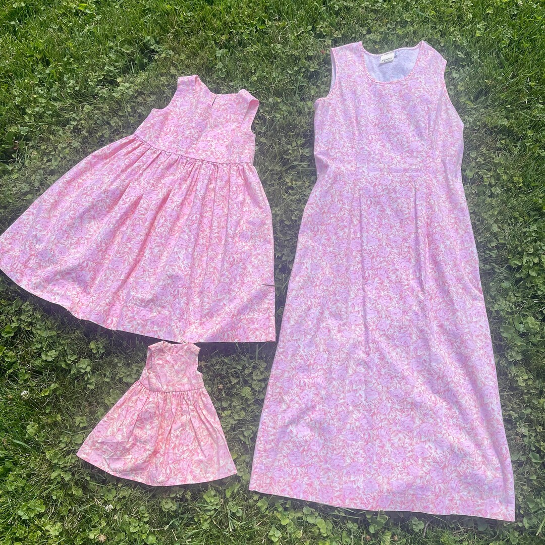 Vintage Matching Dress Set 3 Piece Adult Child and Doll Etsy
