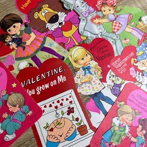 Ein Sehr Vintage Valentinspaket - 1970er - 1980er Jahre Nostalgische Süßes Mystery Pack mit 5 Karten