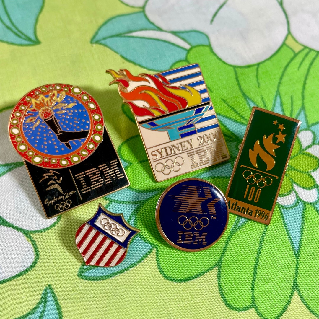 VINTAGE Olympic Lapel Pins Sydney 2000 Atlanta 1996 IBM R13 Etsy