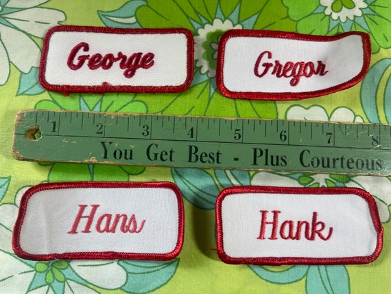 VINTAGE Embroidered Sew-On Name Patches | DR3 - image 3