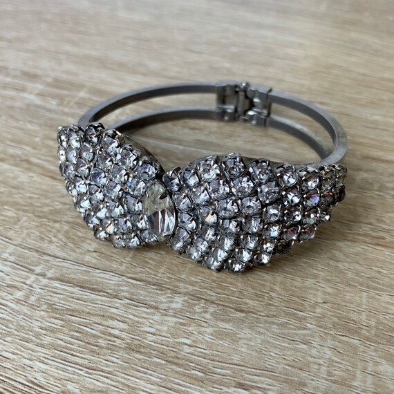 Vintage Rhinestone Clamp Bracelet