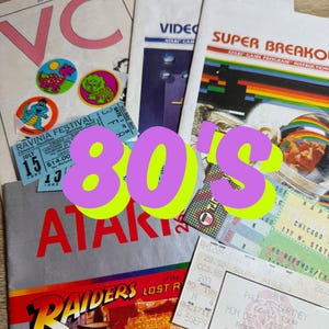 Paquete de inicio de efímeras de los años 80 / Bolsa de sorpresas vintage / Diario basura / Fabricación de tarjetas