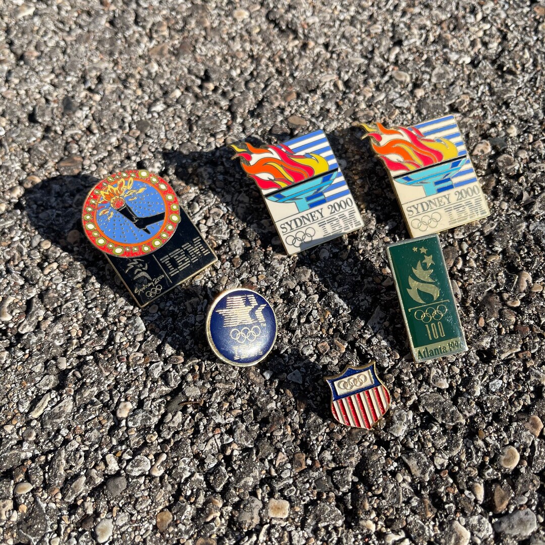 VINTAGE Olympic Lapel Pins Sydney 2000 Atlanta 1996 IBM Etsy