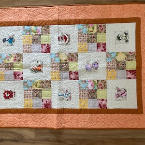 Handmade Embroidered Baby Quilt