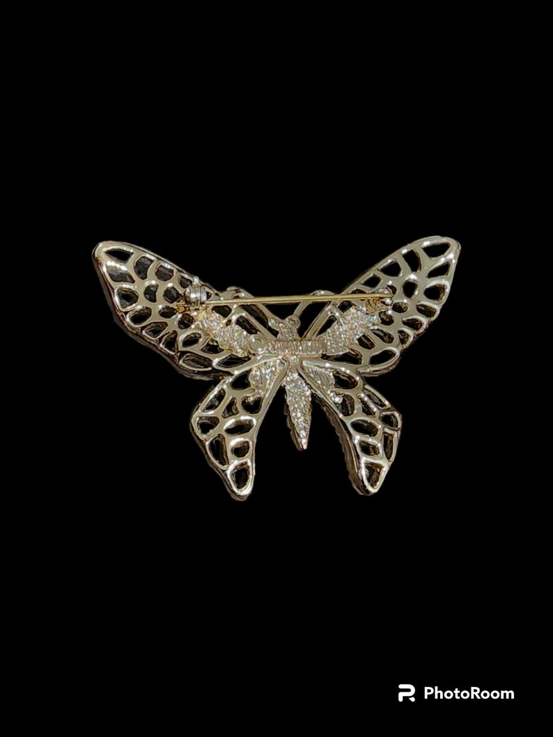 Vintage Butterfly Brooches Signed JJ and Sara Cov FREE SHIPPING imagem 5