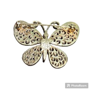 Vintage Butterfly Brooches Signed JJ and Sara Cov FREE SHIPPING imagem 3