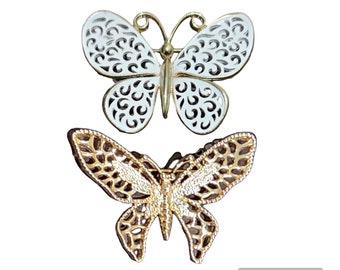 Vintage Butterfly Brooches Signed JJ and Sara Cov FREE SHIPPING