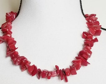 GENUINE Hand Strung Red Coral Necklace FREE SHIPPING