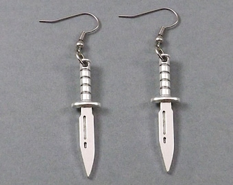 Knife Earrings, Hypoallergenic Hook Dangle Earrings