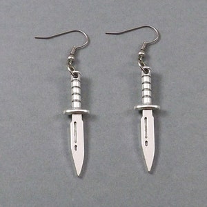 Knife Earrings, Hypoallergenic Hook Dangle Earrings