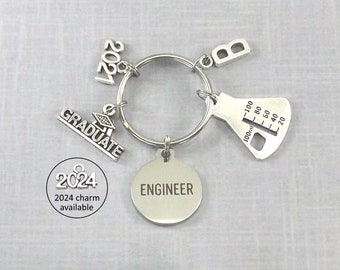 Engineer Gifts, Chemical Engineer Graduate, Engineering College Graduation Gift for Him Her, Class of 2024 Keychain, Key Chain College Gift