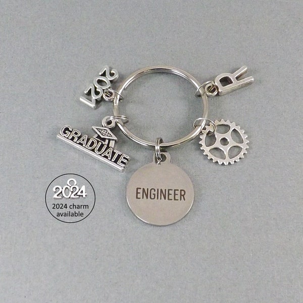 Engineer Gifts, Mechanical Engineer Graduate, Engineering College Graduation Gift for Him Her Class of 2024 Keychain, College Gift