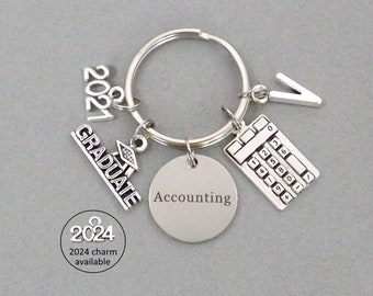 Gift for Accountant, Accounting Graduation Gift, CPA College Graduate Graduation Gift for Him Gift for Her or Him, Class of 2024 Keychain