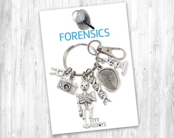 Forensic Science Crime Scene Investigator Keychain