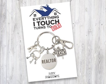 Realtor Gift Keychain or Purse Charm, Closing Day Gift