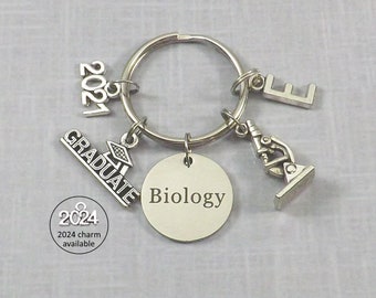 Biology Graduation Gift, Biologist College Graduate Graduation Gift for Him Gift for Her, Class of 2023 Keychain, College Gift