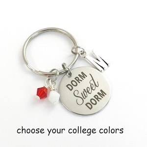 Dorm Sweet Dorm Keychain, Dorm Room Gifts For Girls Guys Boys, College Student Gift, Back to College Gift, Going Away, Leaving for College