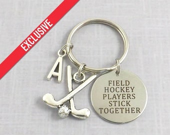 Field Hockey Gift, Field Hockey Keychain, Personalized Field Hockey Players Stick Together Team Gift