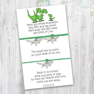 Set of 3 First Day of Kindergarten Bracelets for Boy, Preschool Back to School Matching Bracelets for Son Father Parents, Separation Anxiety