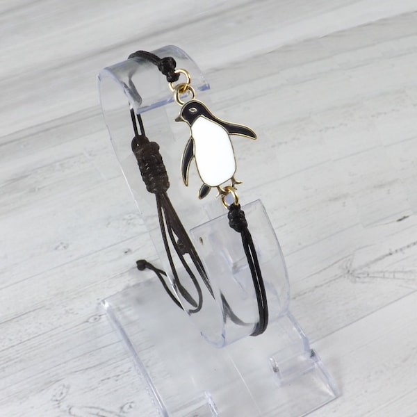 Penguin Bracelet, Penguin Lover Gift, Winter Bracelet for Him or Her Friendship Bracelet