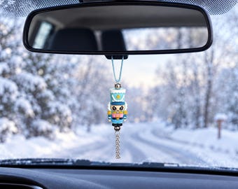 Nutcracker Car Rearview Mirror Charm, Nutcracker Ballet Gift, Winter Car Accessory