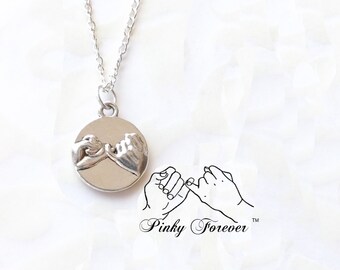 Pinky Promise Necklace - His Hers Couples Necklace - Best Friends Necklace - Pinky Swear Necklace - Boyfriend Girlfriend Pinkie