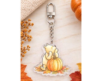 Fall Classic Winnie the Pooh Acrylic Bag Charm or Keychain