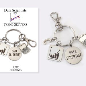 Data Scientist Gift, Statistics Keychain, Data Science Major Gift, Graduation Gift, Analyst Student Keyring, Gift for Computer Analyst Major