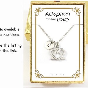 Adoption Gifts, Adoption Bracelet, Adoption Jewelry, Adopting Foster Parent Adoption Symbol Charm Bangle Birth Mother Gift Born In My Heart image 5